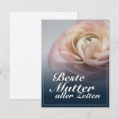 Beste Mutter aller Zeiten mit rosa Rose (Vorne/Hinten)