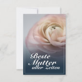 Beste Mutter aller Zeiten mit rosa Rose (Vorderseite)