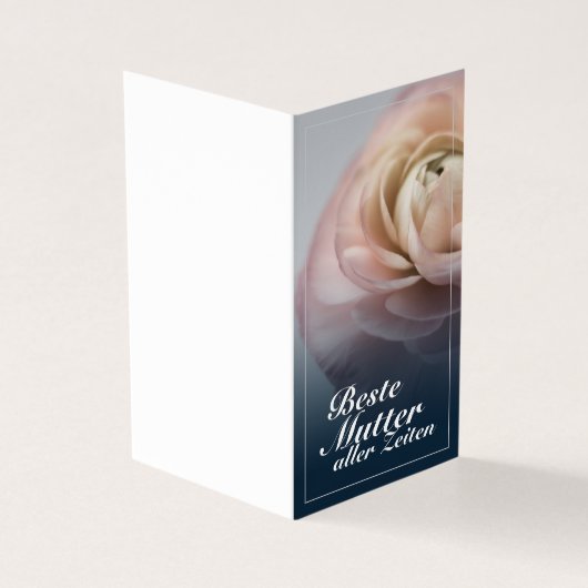 Beste Mutter aller Zeiten mit rosa Rose (Vorderseite)