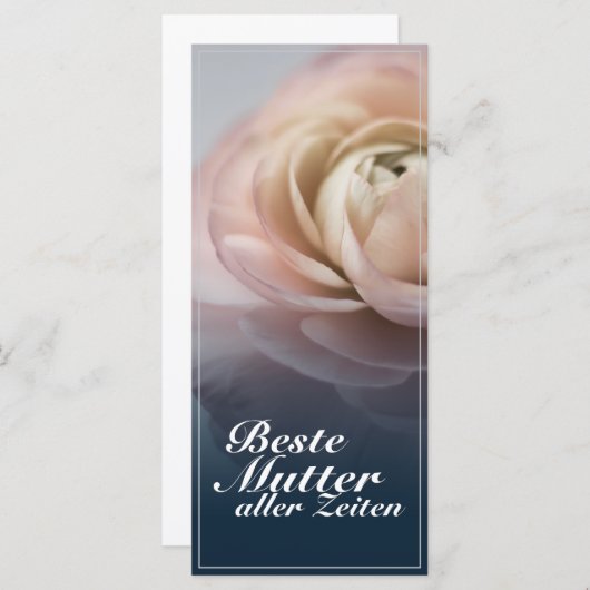Beste Mutter aller Zeiten mit rosa Rose (Vorne/Hinten)