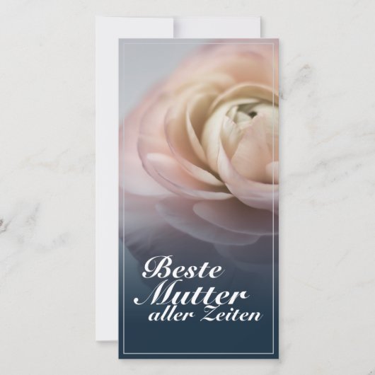Beste Mutter aller Zeiten mit rosa Rose (Vorderseite)