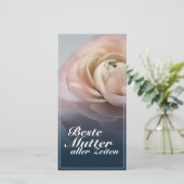 Beste Mutter aller Zeiten mit rosa Rose (Stehend Vorderseite)