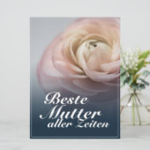 Beste Mutter aller Zeiten mit rosa Rose (Stehend Vorderseite)