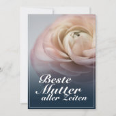 Beste Mutter aller Zeiten mit rosa Rose (Vorderseite)