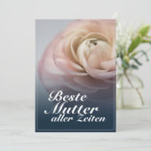 Beste Mutter aller Zeiten mit rosa Rose (Stehend Vorderseite)