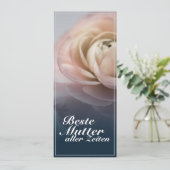 Beste Mutter aller Zeiten mit rosa Rose (Stehend Vorderseite)