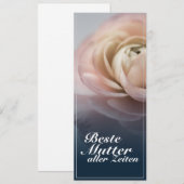 Beste Mutter aller Zeiten mit rosa Rose (Vorne/Hinten)