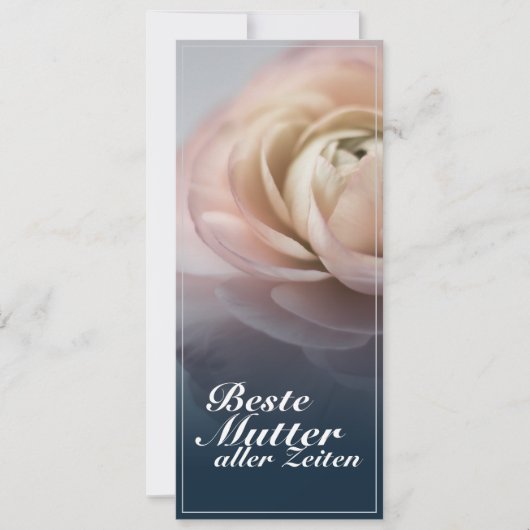 Beste Mutter aller Zeiten mit rosa Rose (Vorderseite)
