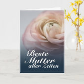 Beste Mutter aller Zeiten mit rosa Rose Karte (Gelbe Blume)