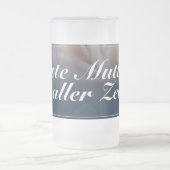 Beste Mutter aller Zeiten mit rosa Rose Mattglas Bierglas (Mittel)