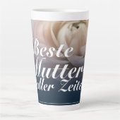 Beste Mutter aller Zeiten mit rosa Rose Milchtasse (Vorderseite)
