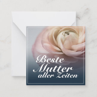 Beste Mutter aller Zeiten mit rosa Rose Mitteilungskarte