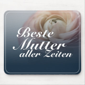 Beste Mutter aller Zeiten mit rosa Rose Mousepad