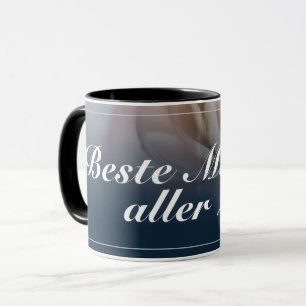 Beste Mutter aller Zeiten mit rosa Rose Tasse