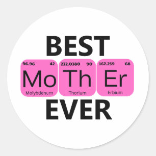 Beste Mutter Aller Zeiten Periodensystem Runder Aufkleber