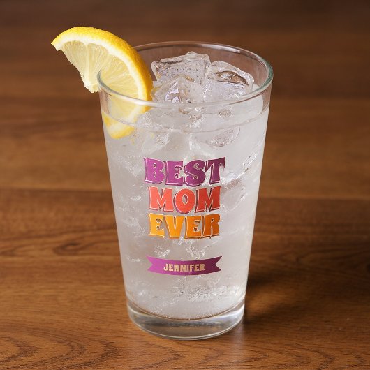 Beste Mutter Aller Zeiten Retro Benutzerdefinierte Glas