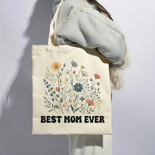 Beste Mutter Aller Zeiten Retro Wildblumen-Tasche  Tragetasche