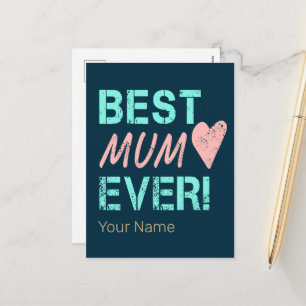 Beste Mutter Aller Zeiten Vintage-Mutter-Herz für Feiertagspostkarte