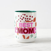Beste Mutter, alles Gute zum Muttertag Zweifarbige Tasse (Mittel)