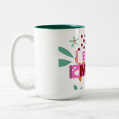 Beste Mutter, alles Gute zum Muttertag Zweifarbige Tasse (Links)
