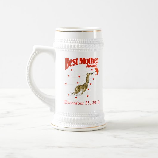 Beste Mutter-Award Bierglas (Links)
