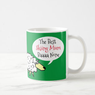Beste Mutter beim Skifahren. Mama mag Skifahren. S Kaffeetasse
