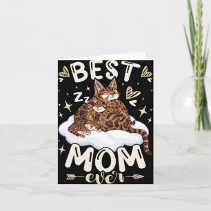 Beste Mutter, Bengalkatze 2 Kätzchen, Muttertag, M Karte
