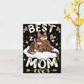 Beste Mutter, Bengalkatze 2 Kätzchen, Muttertag, M Karte (Gelbe Blume)