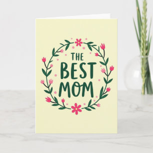Beste-Mutter-Blumenkranz-Karte Karte