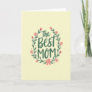 Beste-Mutter-Blumenkunstkarte Karte