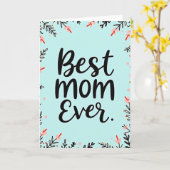 Beste Mutter Blumenrand Karte (Gelbe Blume)