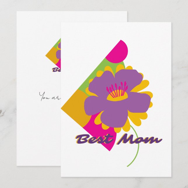 Beste Mutter Buntes Trenddesign (Vorne/Hinten)