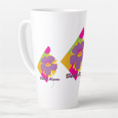 Beste Mutter Buntes Trenddesign Milchtasse (Linke Ecke)