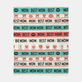 Beste-Mutter-Comic-Herzen Retro-Grafik Fleecedecke (Vorderseite)