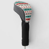 Beste-Mutter-Comic-Herzen Retro-Grafik Golf Headcover (angewinkelt)