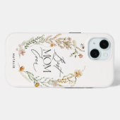 Beste Mutter creme elegante Wildblume Case-Mate iPhone Hülle (Rückseite (Horizontal))