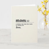 Beste Mutter Definitions-Karte Karte (Gelbe Blume)