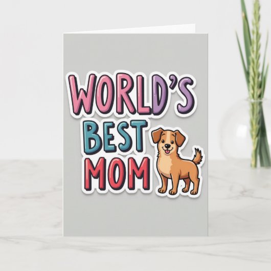 Beste Mutter der Welt Aufkleberkarte Karte (Vorderseite)