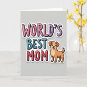 Beste Mutter der Welt Aufkleberkarte Karte (Gelbe Blume)