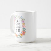 Beste Mutter der Welt Benutzerdefiniertes Zitat Fa Kaffeetasse (Vorderseite Links)