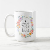Beste Mutter der Welt Benutzerdefiniertes Zitat Fa Kaffeetasse (Links)