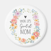 Beste Mutter der Welt Benutzerdefiniertes Zitat Fa Magnet (Vorne)