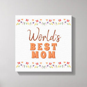 Beste Mutter der Welt Blumen Floral Muttertag Leinwanddruck