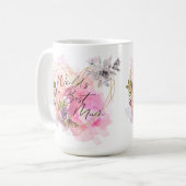 Beste Mutter der Welt Blumen-Geschenk zum Mutterta Kaffeetasse (Vorderseite Links)