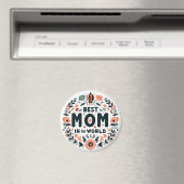 Beste Mutter der Welt - Blumenkranz Magnet (In Situ (Geschirrspüler))