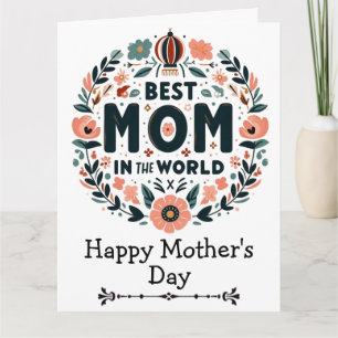 Beste Mutter der Welt Blumenkranz - Muttertag Karte
