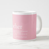 Beste Mutter der Welt Definition Jumbo-Tasse (Vorderseite Rechts)