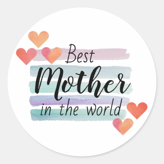 beste Mutter der Welt, frohen Muttertag Runder Aufkleber (Vorderseite)