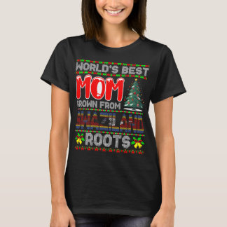 Beste Mutter der Welt Gewachsen in Swasiland Weihn T-Shirt
