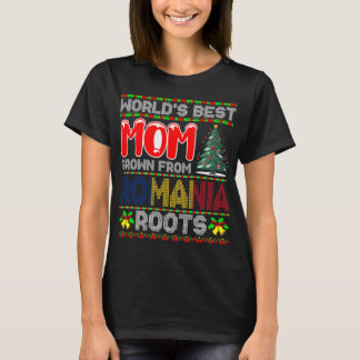 Beste Mutter der Welt Gewachsen Rumänien Weihnacht T-Shirt